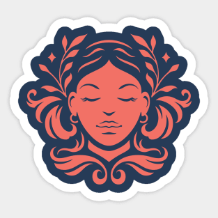 Vintage Virgo Zodiac Symbol // Proud Virgo Horoscope Sign Astrology Sticker